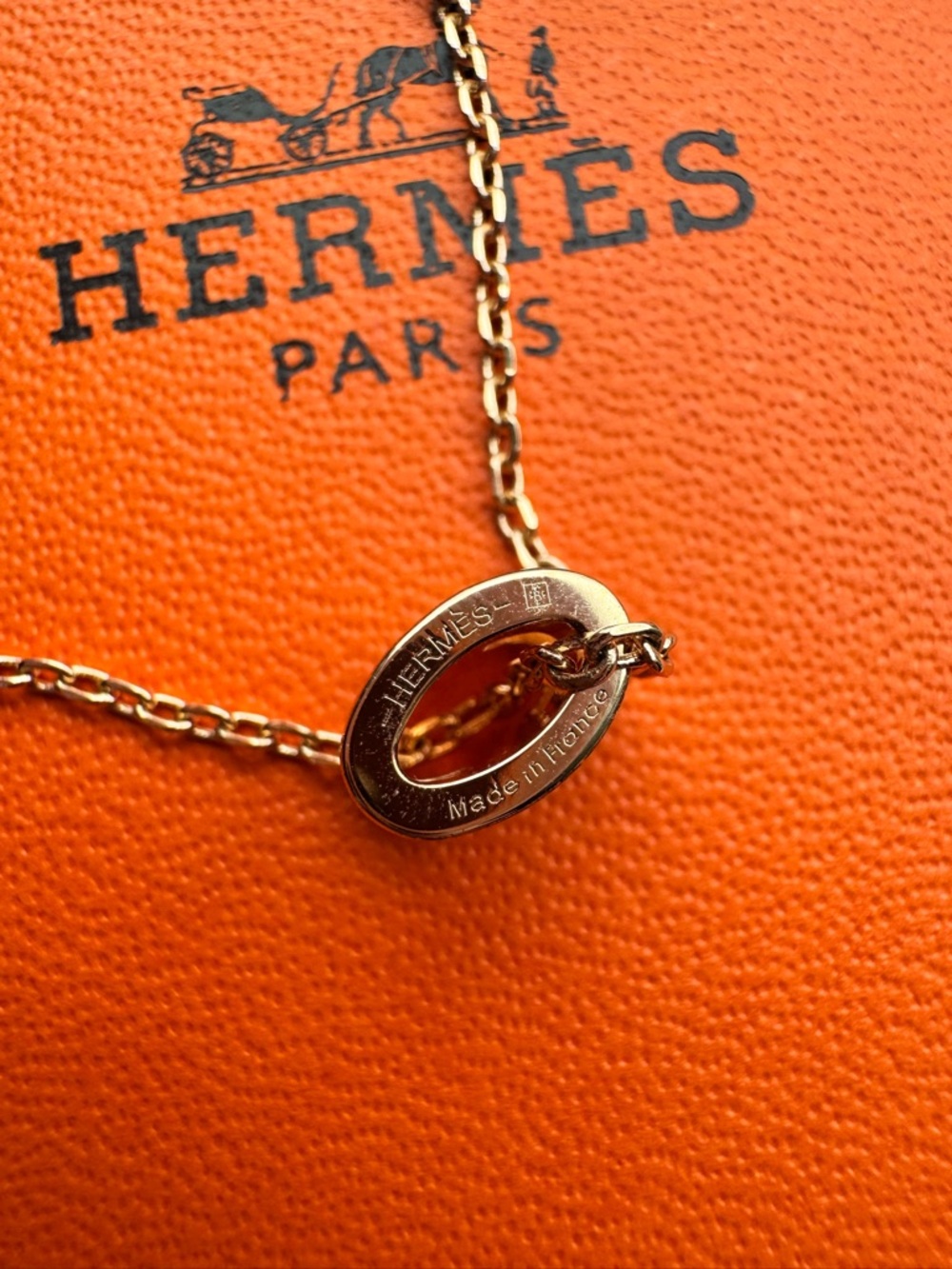 Hermès Rose Gold Mini Pop H pendant Necklace, Marron Glacé - Picture 4 of 6